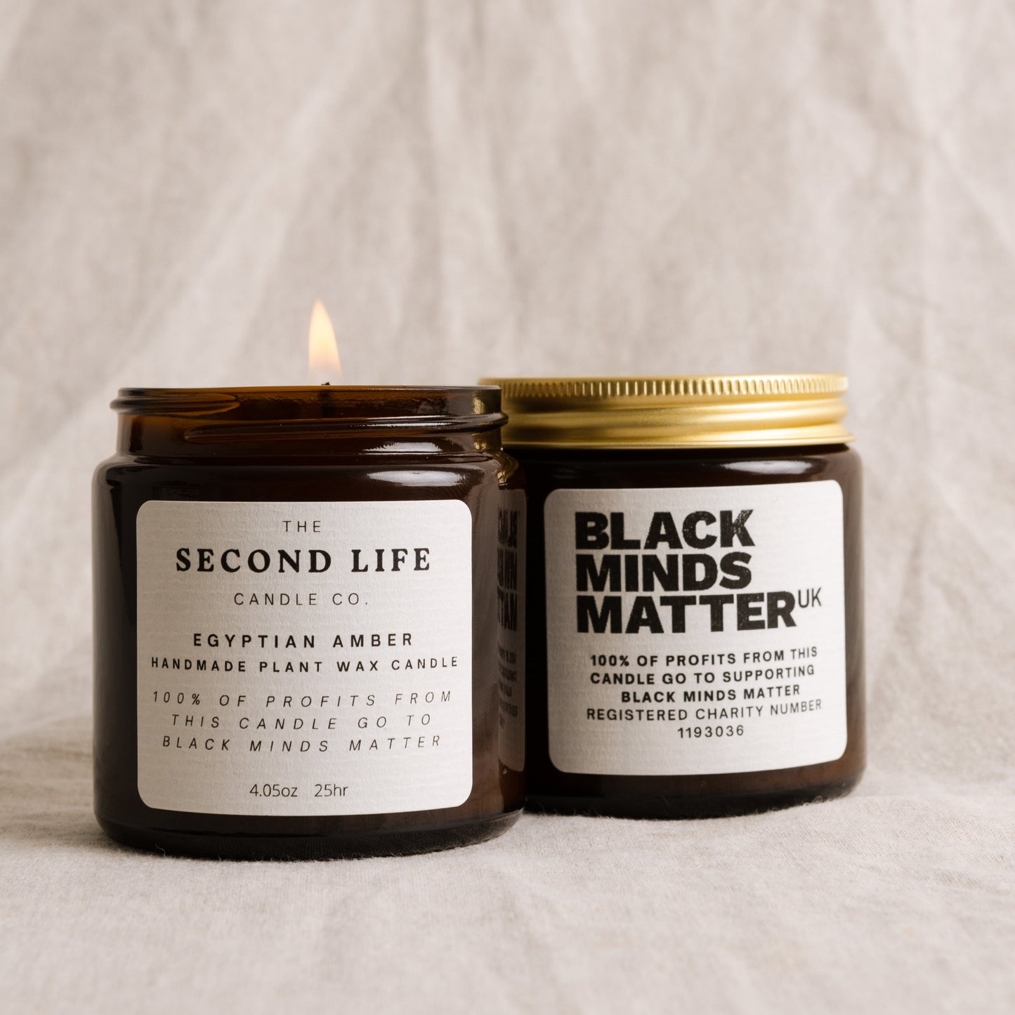 Black Minds Matter Charity Candle - Egyptian Amber