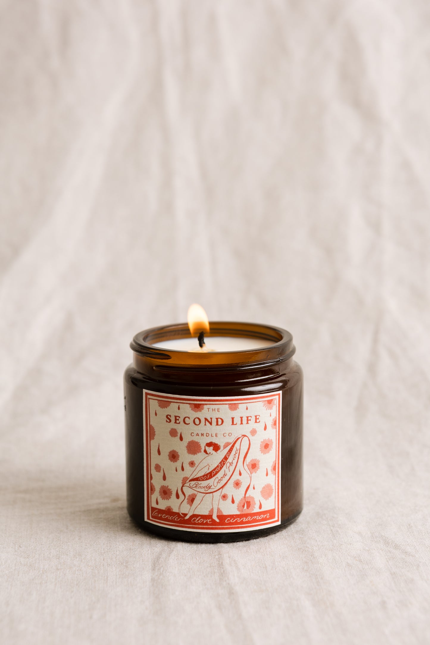 Bloody Good Period Charity Candle - Cinnamon, lavender, & clove