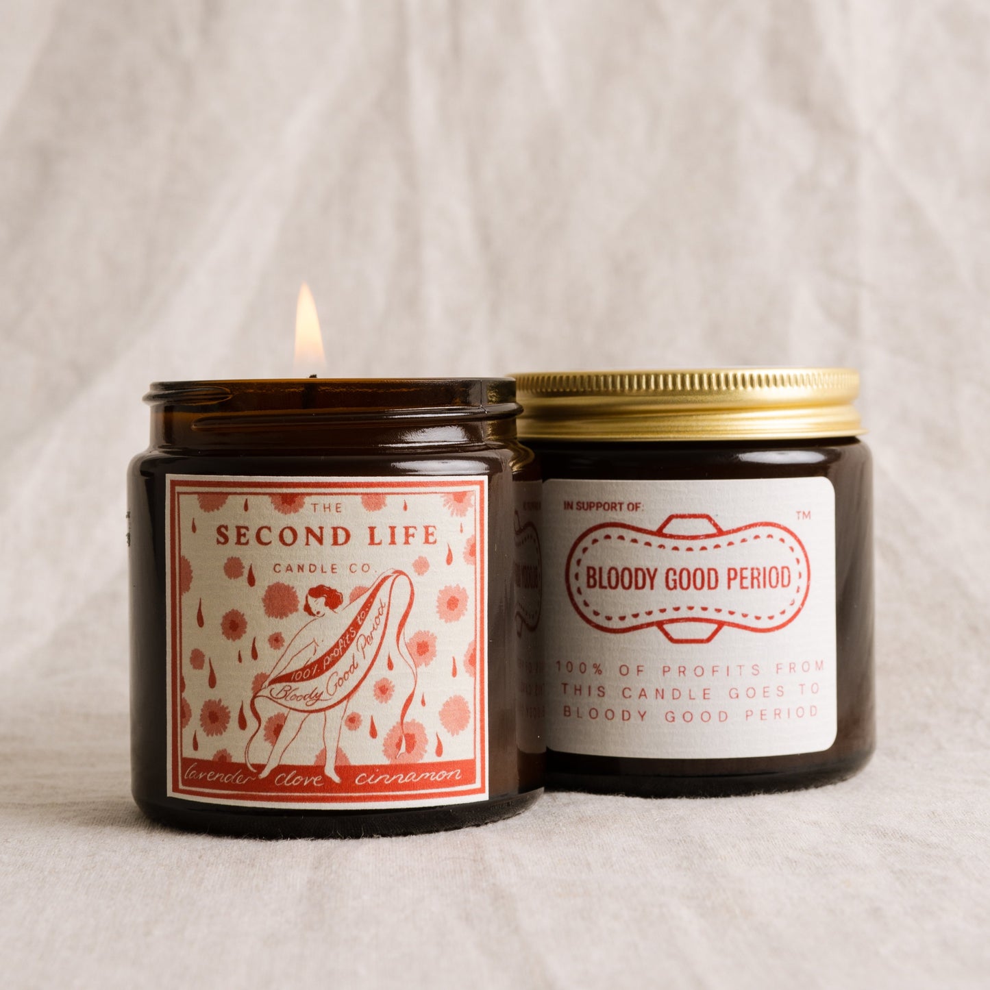 Bloody Good Period Charity Candle - Cinnamon, lavender, & clove