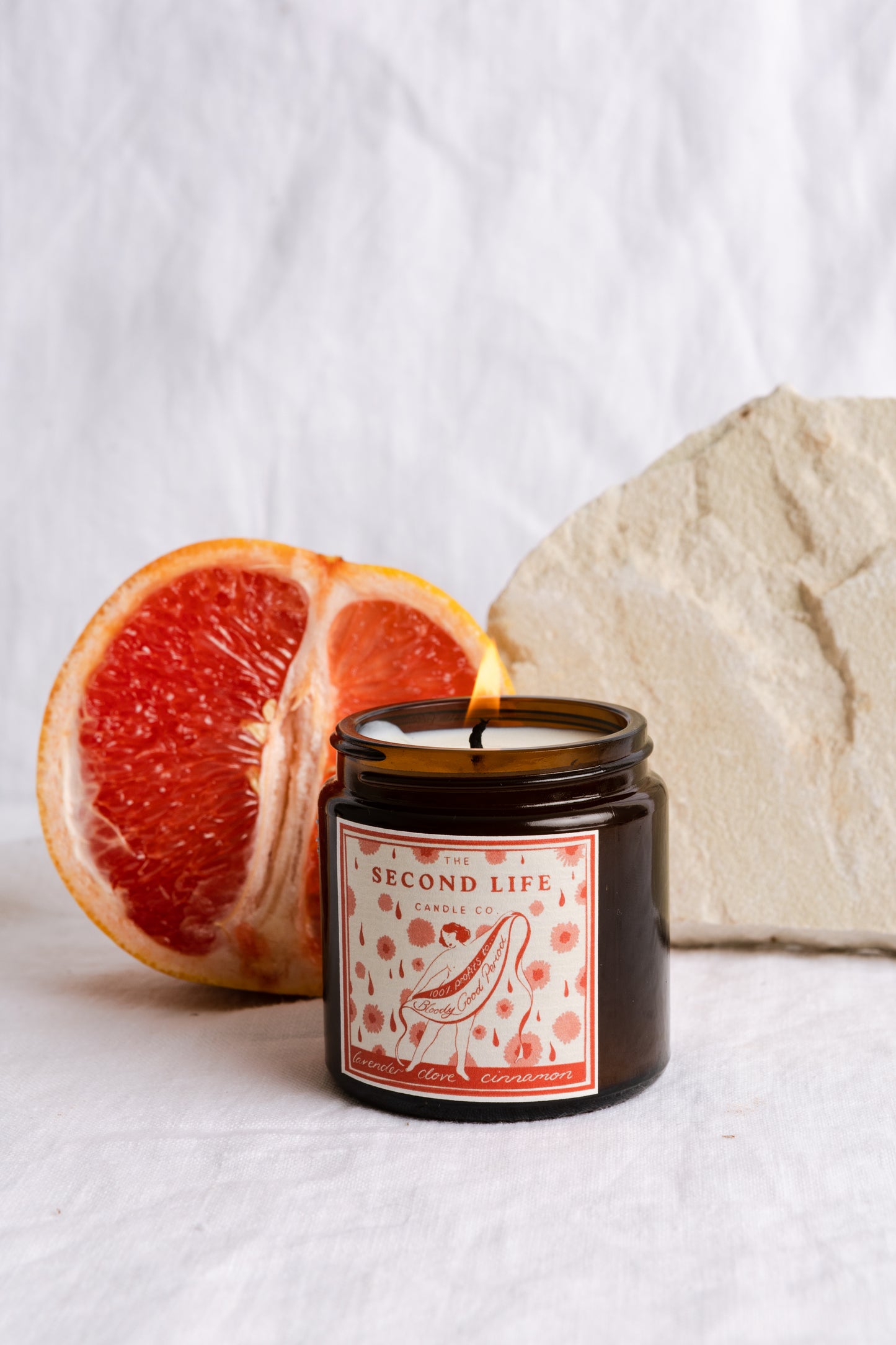 Bloody Good Period Charity Candle - Cinnamon, lavender, & clove